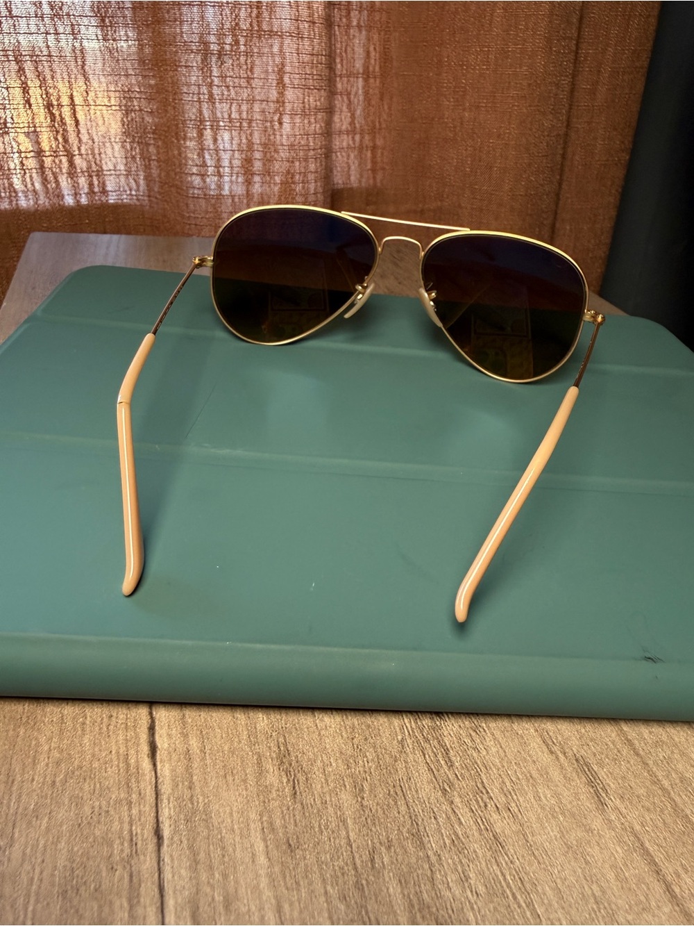 Ray-Ban Polarized Gold Frame Brown Gradient Aviator Sunglasses - Classic Metal - Picture 6 of 7